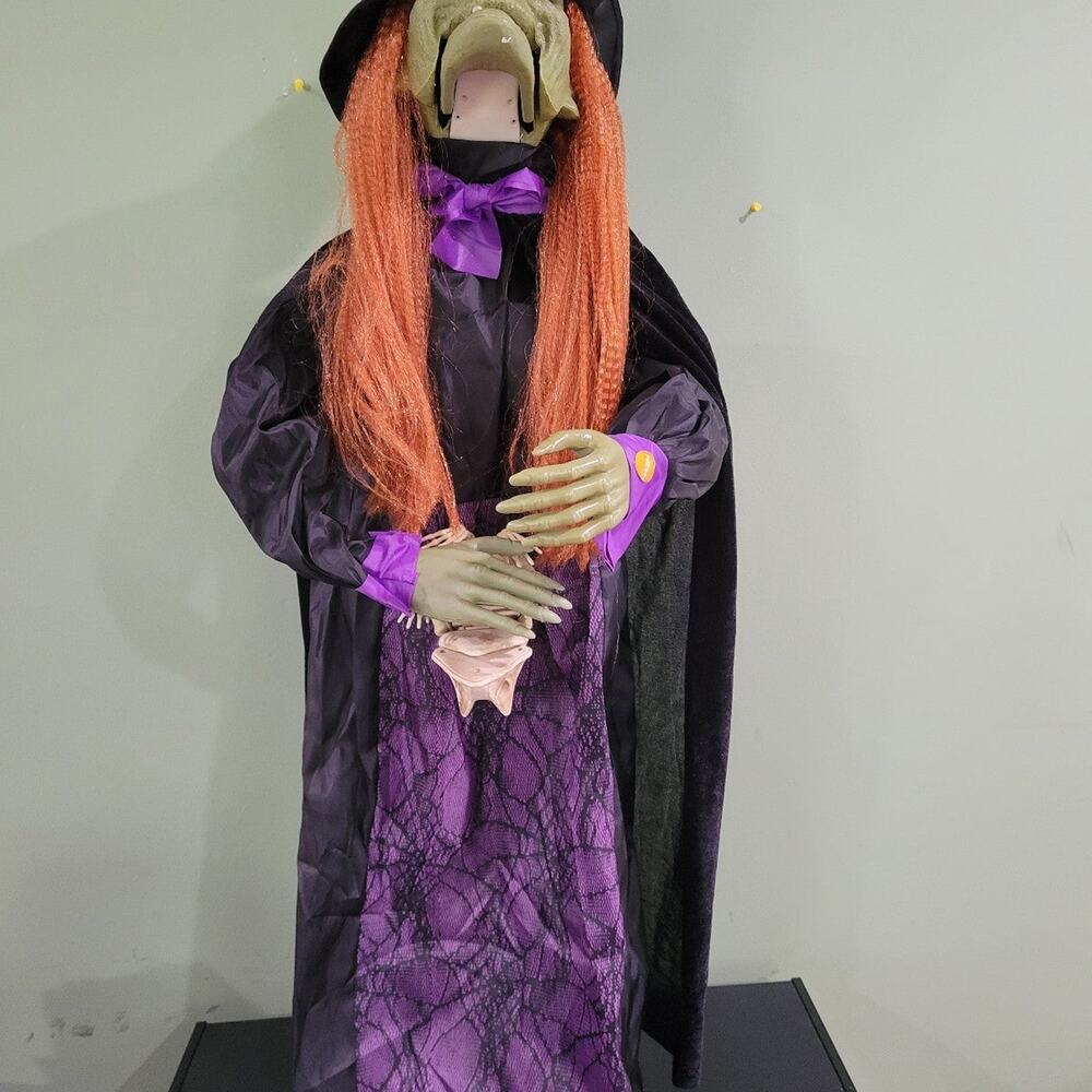 Halloween spooky Village 40 inches tall animated light up witch